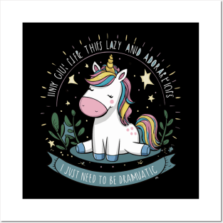 Spark Laughter with the "I Just Need to Be Dramatic" Unicorn Gift Posters and Art